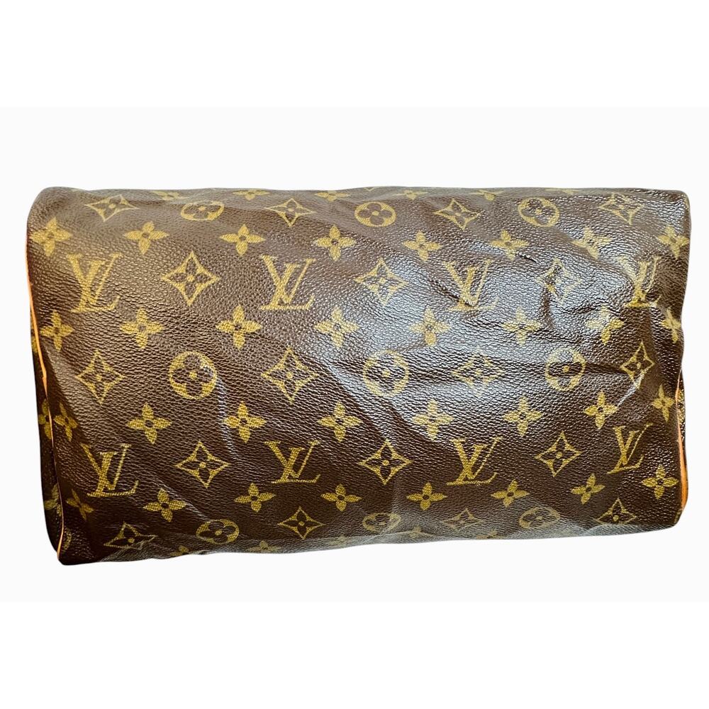 Louis Vuitton Speedy 30 Monogram Canvas Handbag w/ Lock, Dust Bag & COA - Picture 6 of 15